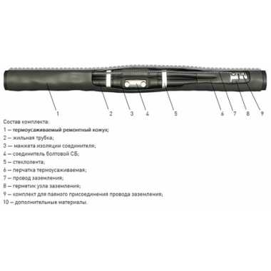 Фотография товара 'Nzeta zeta20855 Муфта 4 СТП-1 (35-50)-РК с соединителями ЗЭТАРУС'
